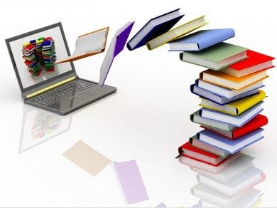 books and computer - online learning